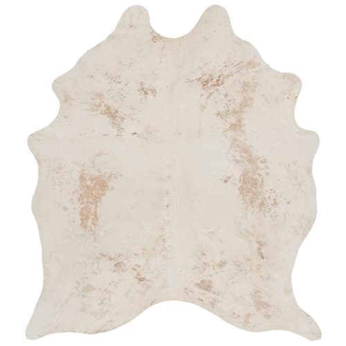 Lilly Animal Print Handmade Cowhide Tan Area Rug-6'x6'7" image