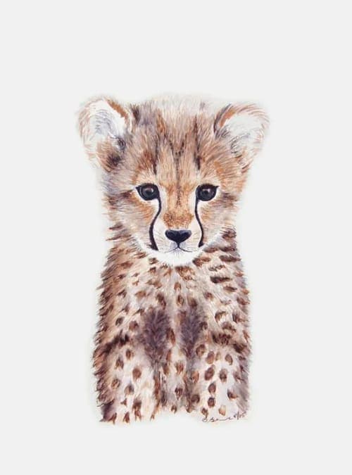 Brewton Cheetah Cub Portrait No Frame-10"x14" image