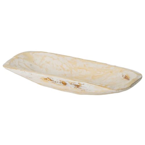 Bellicent Wood Oval Rustic Decorative Bowl image