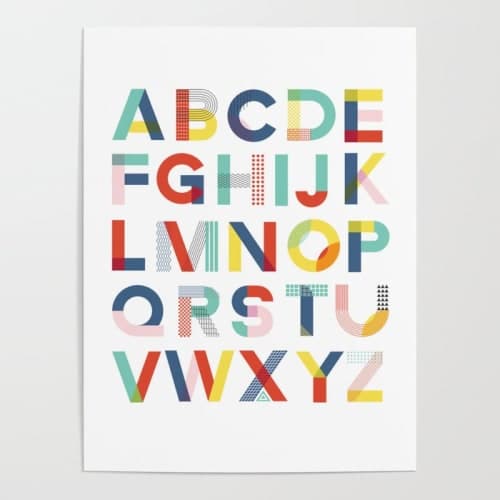 Modern Alphabet Print Poster image