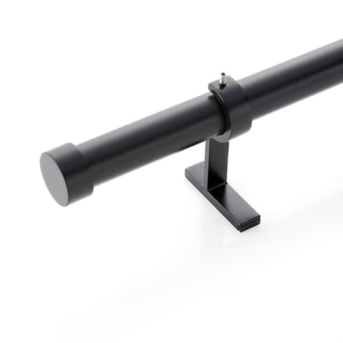 CB Matte Black End Cap and Curtain Rod Set 48''-88'' image
