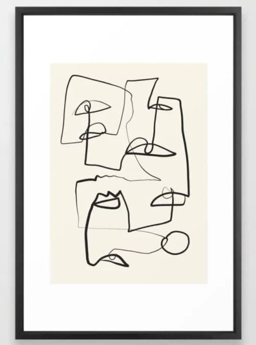 Abstract line art 12 Framed Art Print image