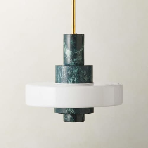 MERCURY GREEN MARBLE PENDANT LIGHT image