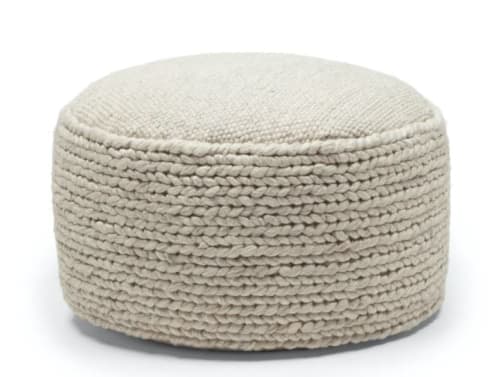 Hira Natural Ivory 30" Ottoman image