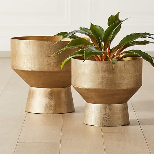 BAST BRASS FLOOR PLANTER LARGE image