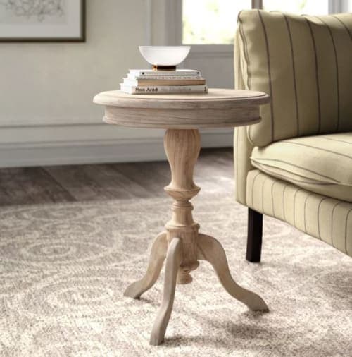 Corsair Solid Wood Pedestal End Table image