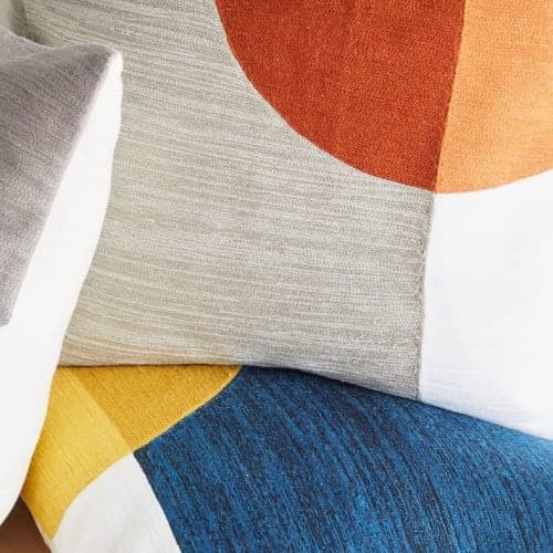 Crewel Overlapping Shapes Pillow Covers image