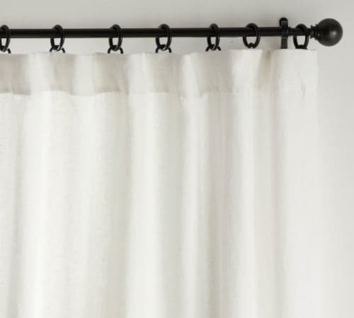 BELGIAN FLAX LINEN ROD POCKET CURTAIN image