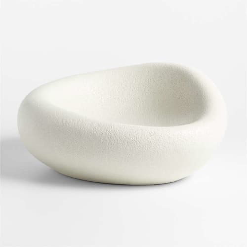 Cirro White Ceramic Centerpiece Bowl 16" image