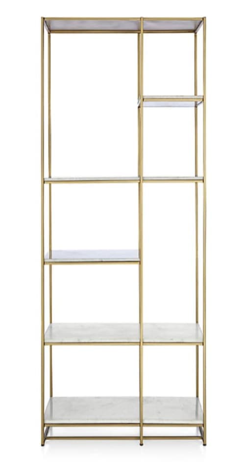 Estelle Brass and Marble Bookcase image