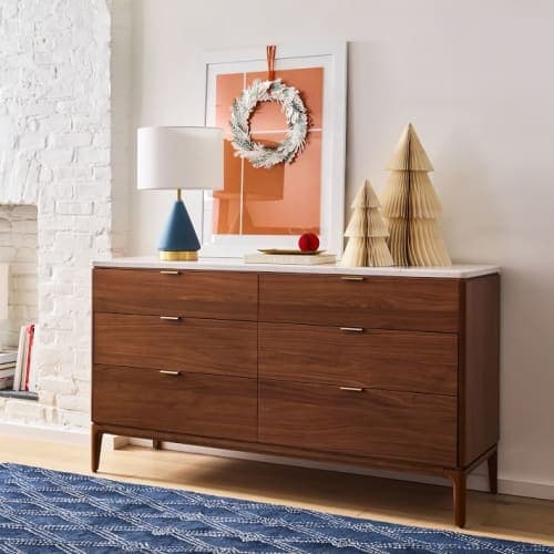 Parker Storage Marble And Cool Walnut image