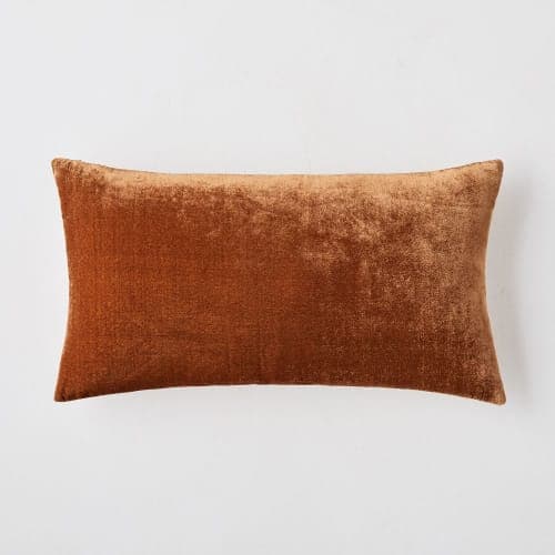 Lush Velvet Pillow Cover Copper No Insert 12"x21" image