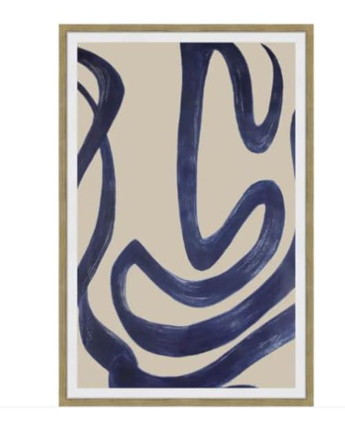 Indigo Strokes Framed Print 1 image