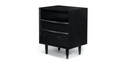 Lenia Black Ash Drawer Nightstand image