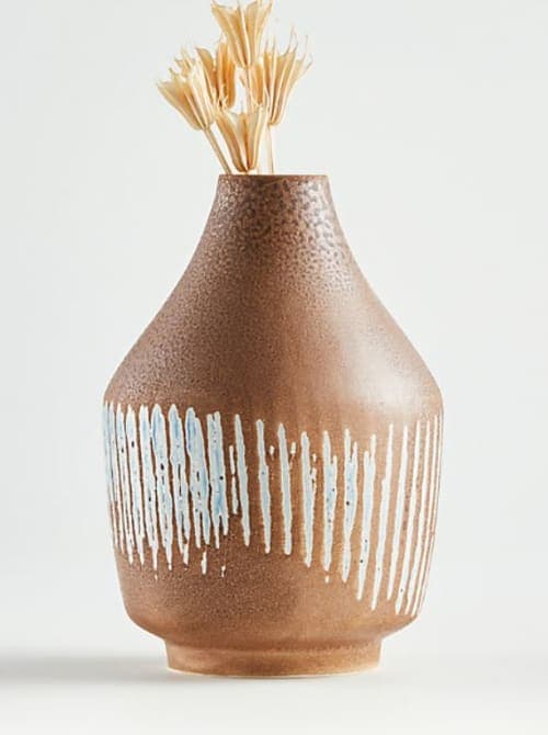 Scoville Small Tan and Blue Vase image