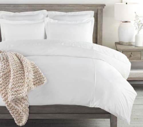 White Essential 300-Thread Count Sateen Duvet Cover - King/Cal. King image