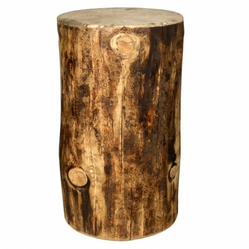 Tustin Solid Wood Tree Stump End Table image