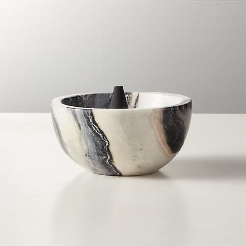 FLORAL MARBLE INCENSE BURNER image