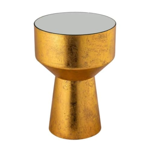 MIA HANDPAINTED GOLD SIDE TABLE BY INSPIRE ME HOME DECOR image