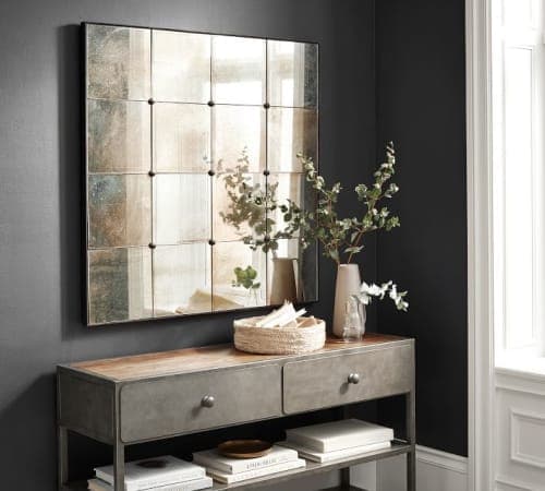 Markle Antique Glass Panel Mirror image