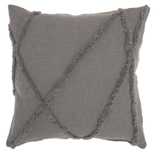 Tracey Square Cotton Pillow Cover With Insert-18"x18" image