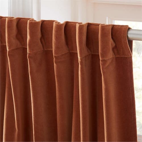 Velvet Copper Curtain Panel-48''x96'' image