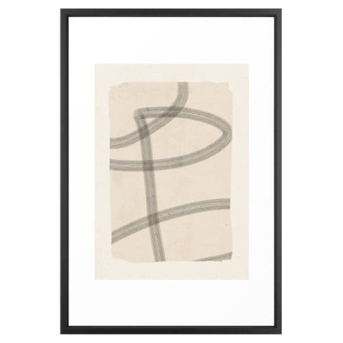 Minimal Abstract Art Print with Frame 24" x 36" image