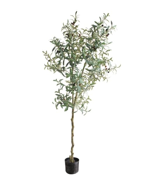Faux Potted Olive Topiary image