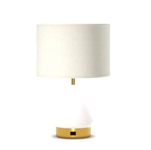 Metalized Glass Usb Table Lamp  image