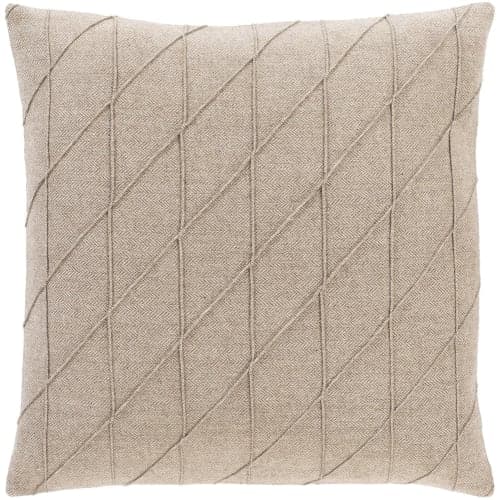 Brenley Woven Pillow in Camel with insert-18"x18" image