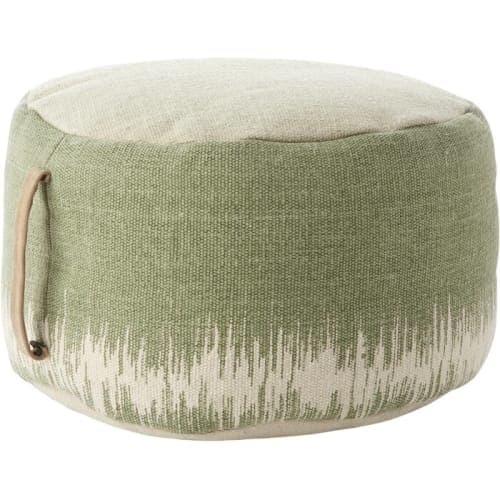 Mika Round Abstract Pouf Ottoman image