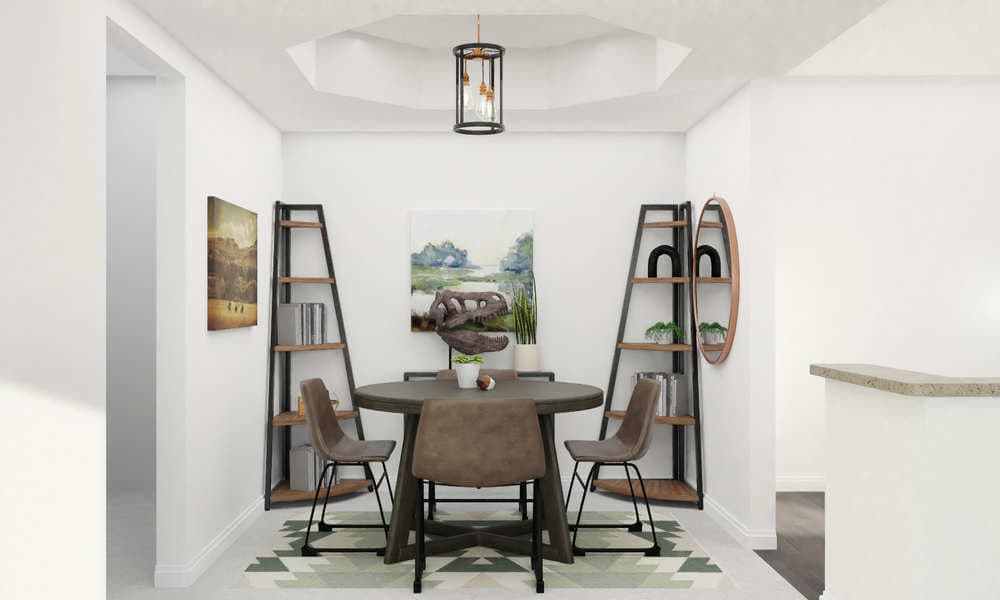 Rustic Dining Room with Industrial Charm