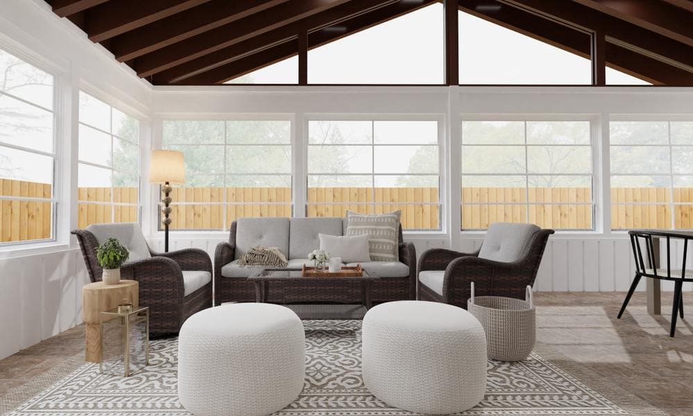 Sunroom Modern Traditional with Cozy Vibes